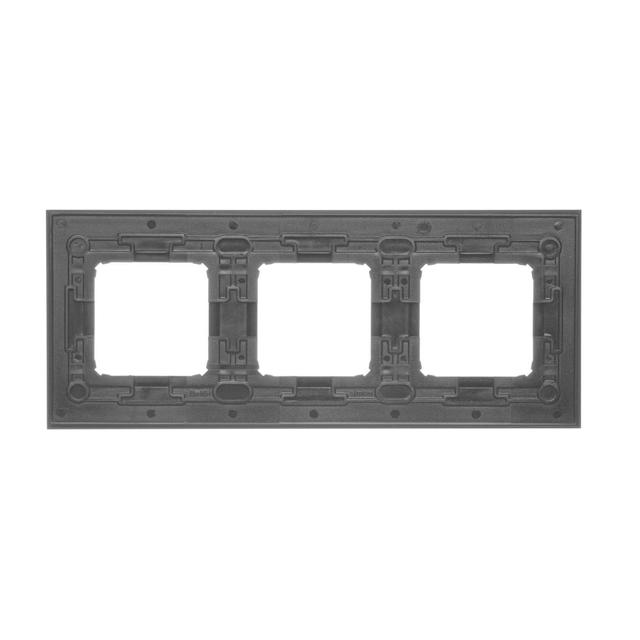 Simon 54 Nature Ramka 3-krotna Nature-Metal INOX YIN IP20/IP44* (*IP44-należy zastosować zestaw uszczelek DUN3) DRN3/78 KONTAKT