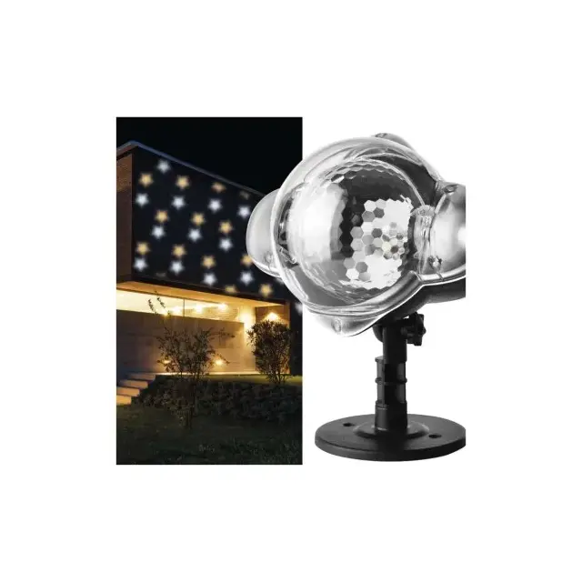 Projektor LED gwiazdki zimna biel + ciepła biel, IP44