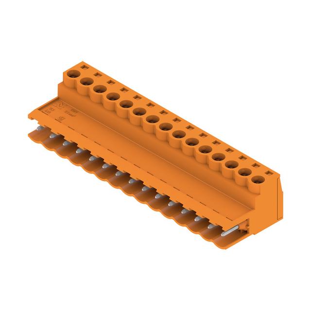 SLS 5.08/15/180 SN OR BX Wtyk PCB (złącze wiązki), 5.08 mm, Liczba biegunów: 15, Przyłącze z jarzmem /24szt./ 1627220000 WEIDMÜLLER