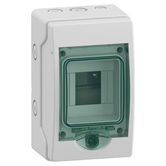 Rozdzielnica natynkowa 1x4 Mini Mureva (dawna Kaedra) IP65 mMRV-1-4-NT-T drzwi transparentne 13441 Schneider