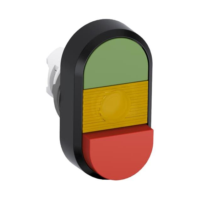 Przycisk podwójny bez tekstu żółte pole podświetlany MPD12-11Y