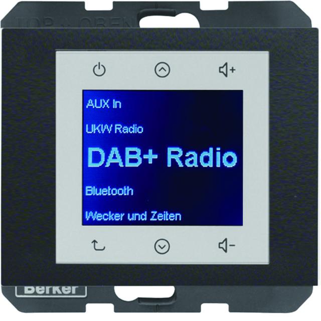 Berker K.1 Radio Touch podtynkowe DAB+ antracyt mat 29847006 HAGER
