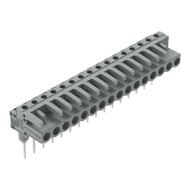 MCS-MIDI Classic gniazdo kątowe 16-bieg. szare raster 5 mm /25szt./ WAGO
