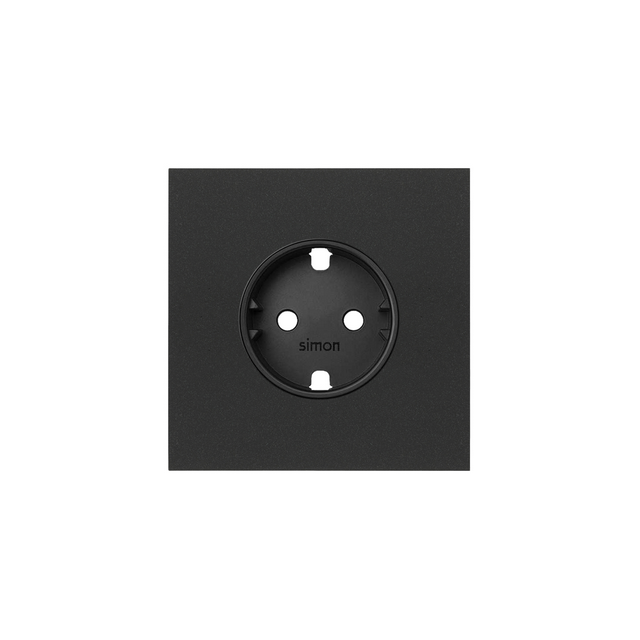 SIMON 100 W100-10020105X-238 Panel 1-krotny: 1 gniazdo zasilające; czarny mat