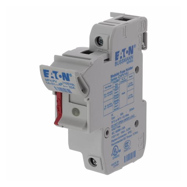 1 Pole 14x51 MFH PV Neon Indicator Podstawa wkł. cyl. 14x51 gPV 1p 32A 1500 Vdc wskaźnik fotow CHPV1