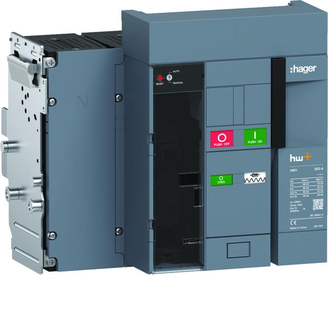 ACB HW1 66kA 800A 4P Wyłącznik wysuwny do wyzwalacza sentinel Energy HW1E408DE HAGER