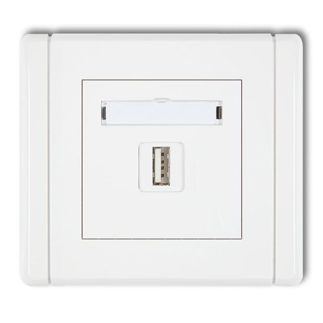 FLEXI Gniazdo pojedyncze USB A-A 2.0 biały FGUSB-1 KARLIK