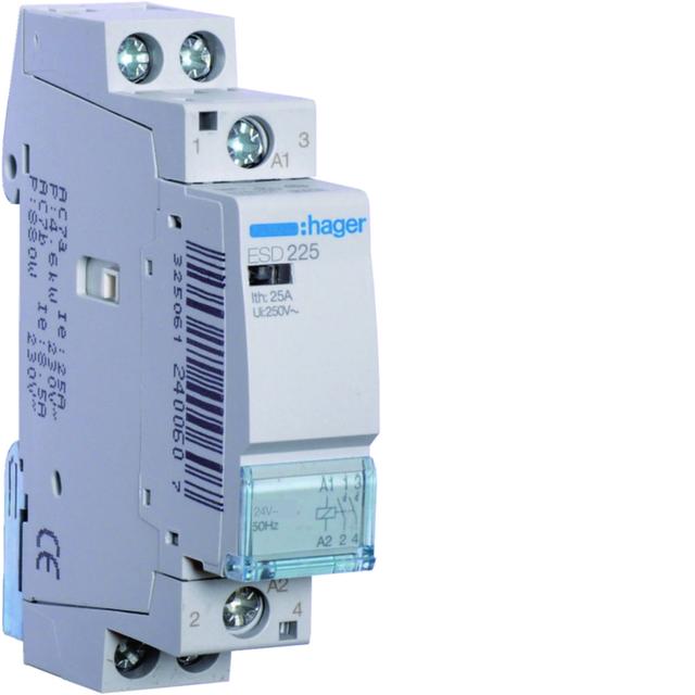 Stycznik modułowy 24V AC 2Z 25A AC-7A B ESD225 HAGER