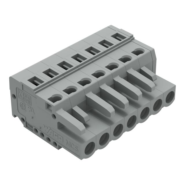 Gniazdo MCS‑MIDI Classic 7‑biegunowe szare raster 5mm 231‑107/026‑000 /50szt./ WAGO
