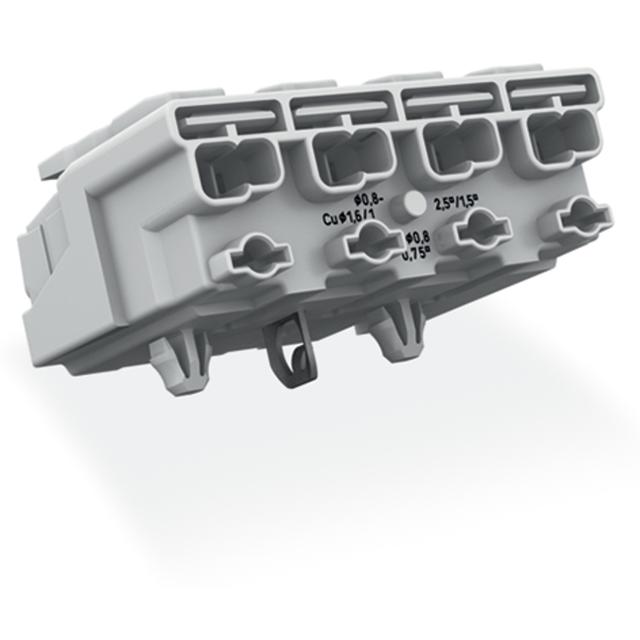 złączka zasilająca 4-biegunowa ze stopkami ze styk. PE