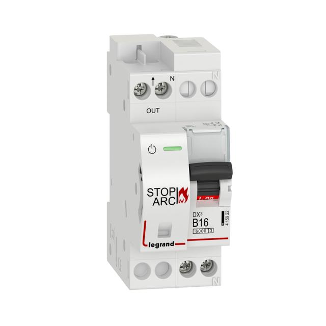 DETEKTOR ZWARĆ ŁUKOWYCH DX3 STOP ARC ZINTEGROWANY Z WYŁĄCZNIKIEM NADPRĄDOWYM 1P+N 6000A B16, Legrand