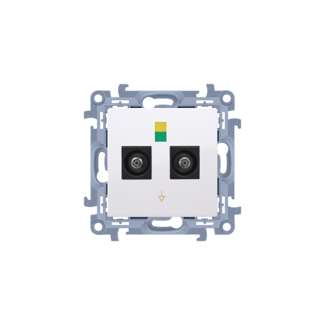 Simon 10 Gniazdo ekwipotencjalne podwójne biały