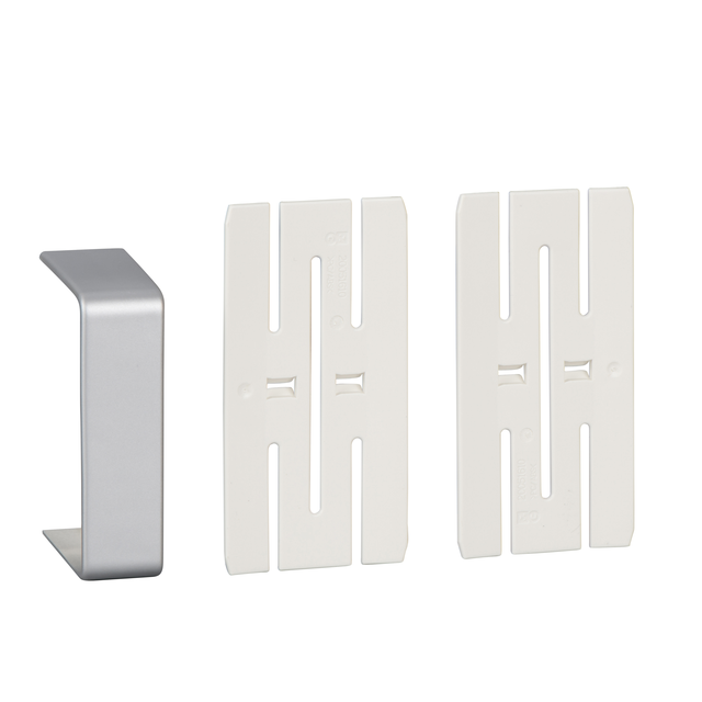 Optiline 45 - łącznik z osłoną połączenia - PC/ABS - aluminium ISM10356