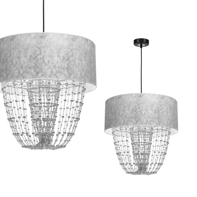 lampa wisząca Almeria E27 srebrna MLP6437 Milagro