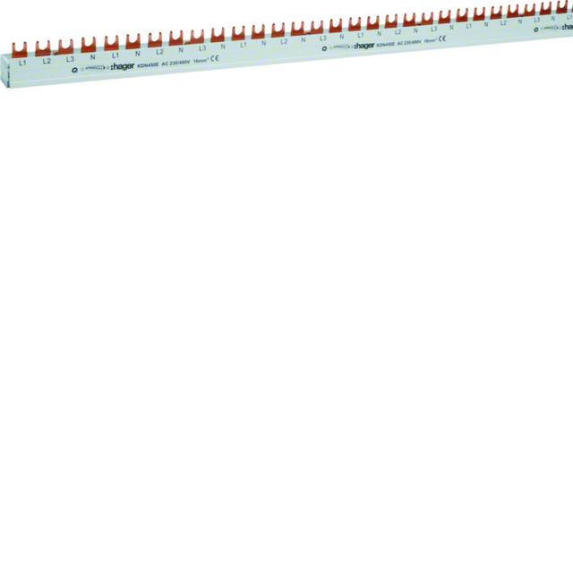 Szyna grzebieniowa widełkowa pozioma L1L2L3N L1N L2N L3N L2N 12mm2 80A 58M