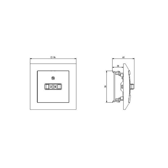 IMPRESJA Gniazdo głośnikowe pojedyncze - kolor biały GG-1Y/m/00