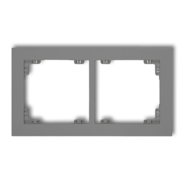 DECO Ramka uniwersalna podwójna z tworzywa szary mat