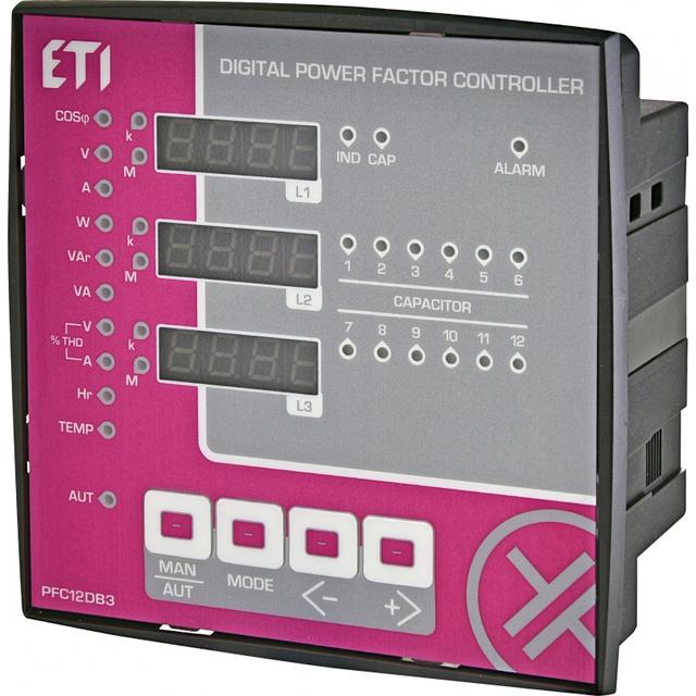 PFC 12 DB3 - Regulator współczynnika mocy 12 stopniowy 004656576 ETI
