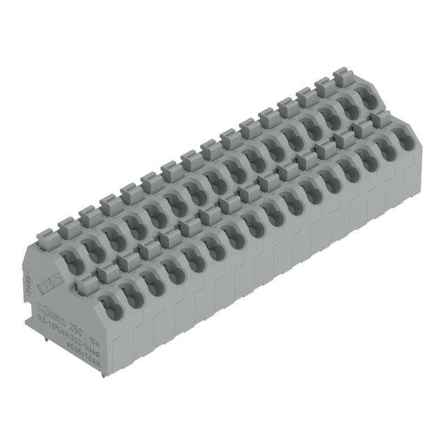 dwupiętrowa listwa zaciskowa 16-bieg. szara raster 5 mm /9szt./ WAGO