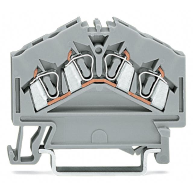 Złączka szynowa 4‑przewodowa 2,5mm2 szara 280‑646 WAGO