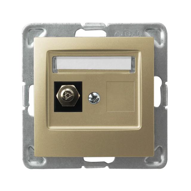 IMPRESJA Gniazdo ekwipotencjalne pojedyncze - kolor złoty metalik