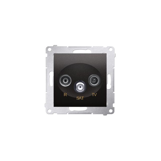 Simon 54 Gniazdo antenowe R-TV-SAT końcowe/zakończeniowe antracyt