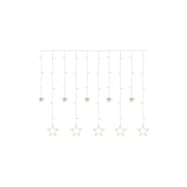 Dekoracje - 115 LED sople gwiazdki 185x105 cm ciepła biel, IP44