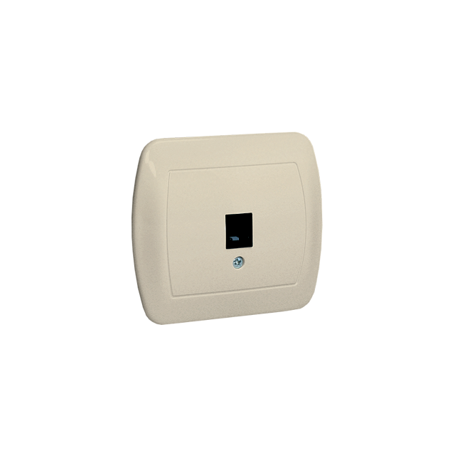 Simon Akord Gniazdo telefoniczne RJ11 pojedyncze. Montaż na łapki lub wkręty beż