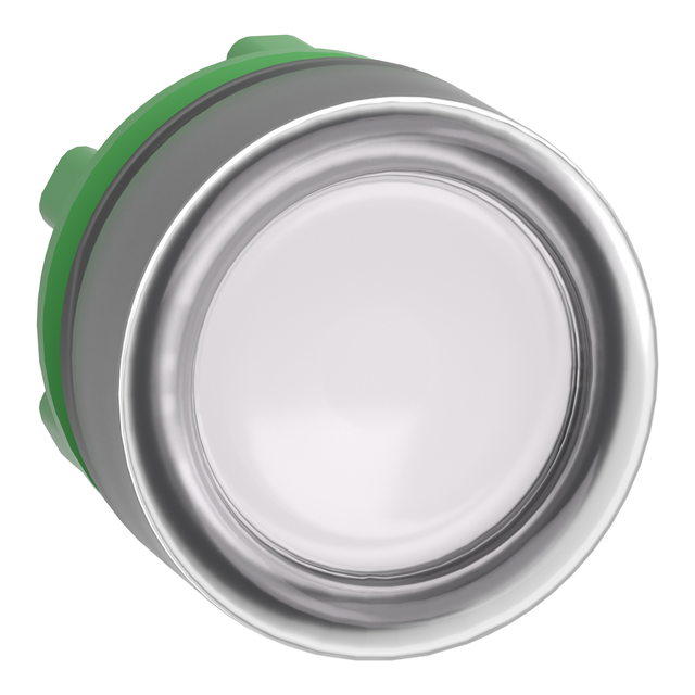 Harmony XB5 Główka przycisku płaskiego z samopowrotem LED okapturzona biała plastikowa