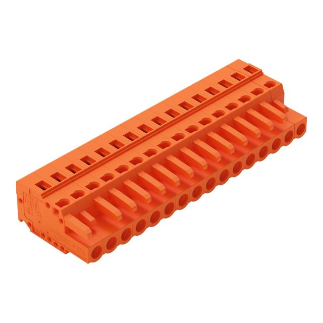 1-przewodowe gniazdo CAGE CLAMP pomarańczowa /25szt./ 231-316/102-000 WAGO