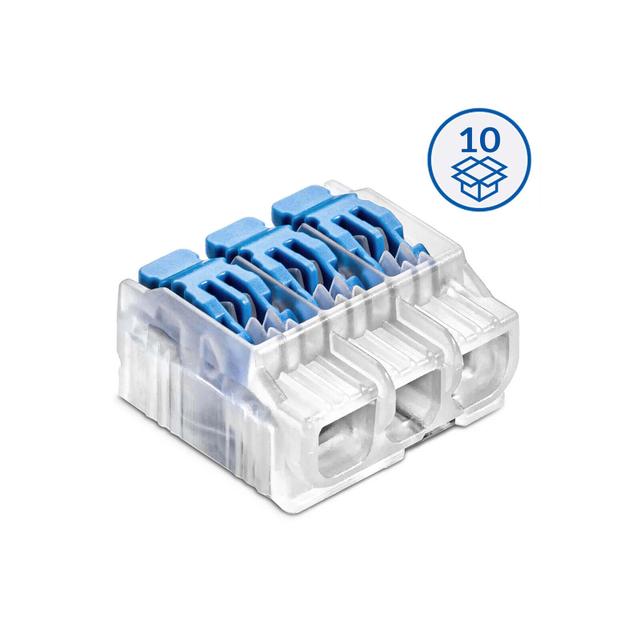 Szybkozłączka SCL3 B10 IDEALNA z dźwignią do linek i drutów 3‑torowa 4mm² 32A 450V 88001313 SIMET