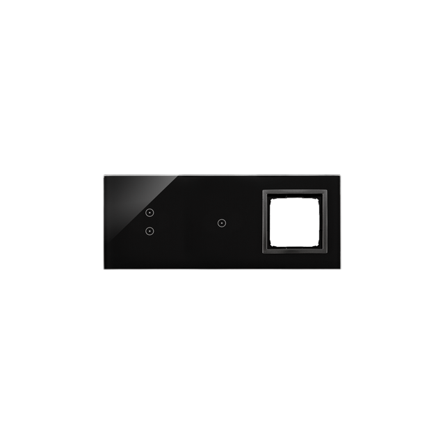 Simon 54 Touch Panel dotykowy S54 Touch 3 moduły 2 pola dotykowe pionowe + 1 pola dotykowe + 1 otwór na osprzęt S54 zastygła lawa DSTR3310/73 KONTAKT