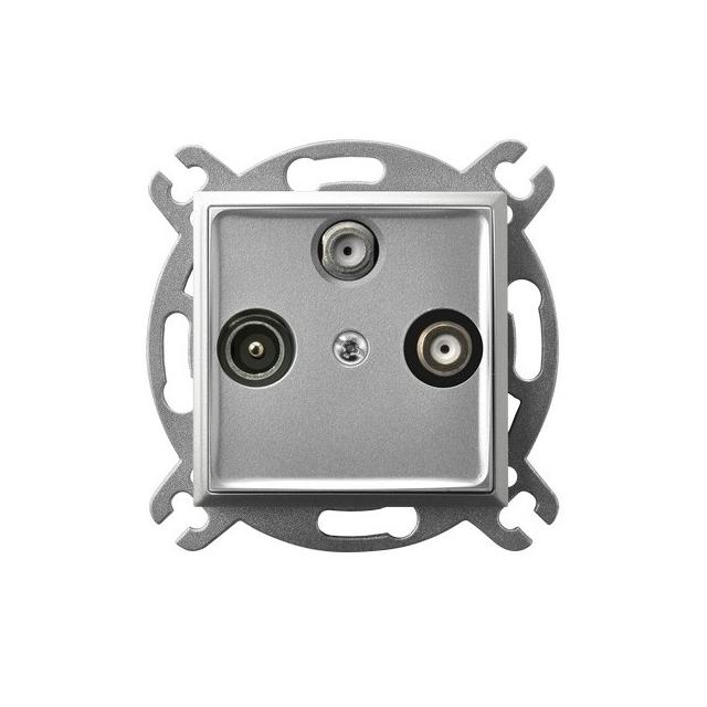 ARIA Gniazdo RTV-DATA - kolor srebro