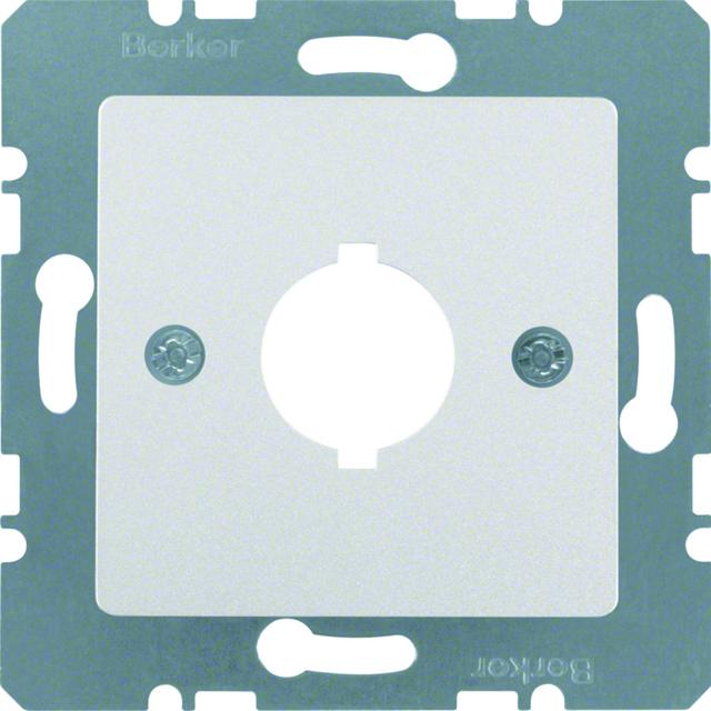 BERKER B.Kwadrat Płytka czołowa fi 18,8mm gniazda wyrównania potencjału pojedyncza aluminium lakiero