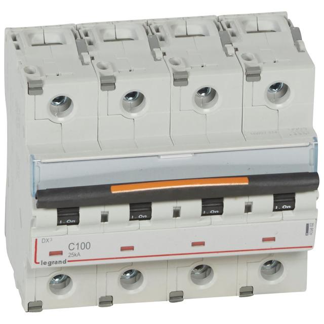 Wyłącznik Nadprądowy S324 C100 4P 100A 25Ka DX3 409802 LEGRAND