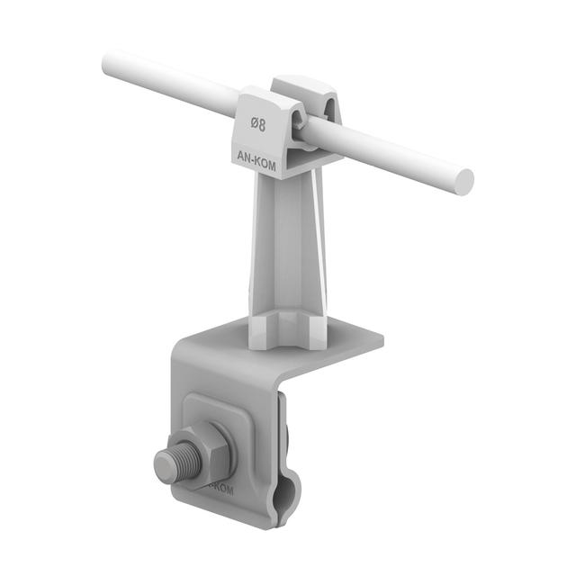 Uchwyt na blachę, na felc ze sł.plast./OG/ słupek szary