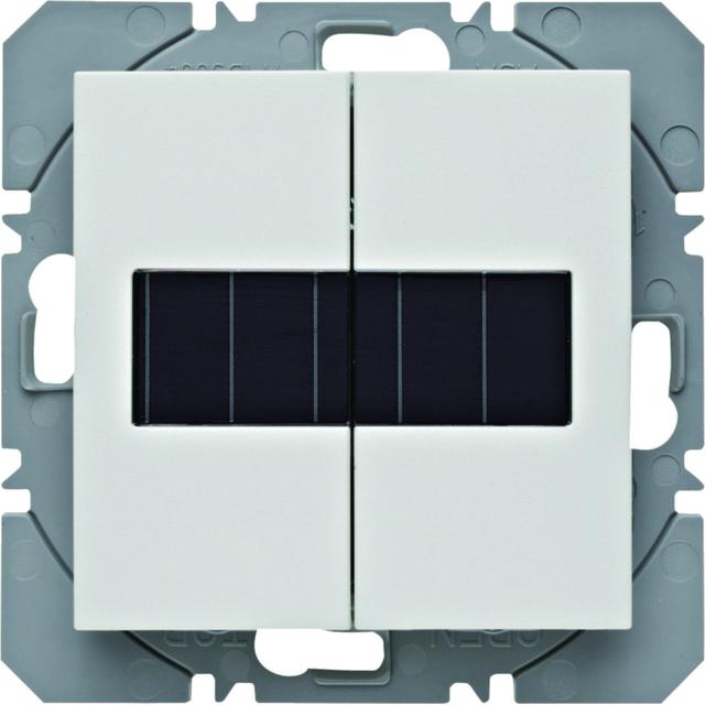 BERKER S.1/B.3/B.7 KNX RF przycisk podwójny płaski z baterią słoneczną biały 85656188 HAGER