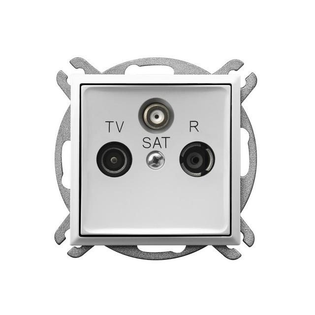 ARIA Gniazdo RTV-SAT przelotowe - kolor biały