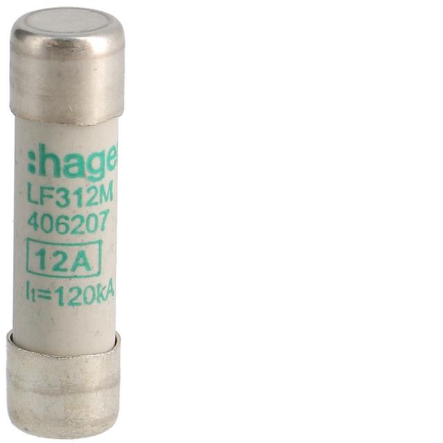 Wkładka bezpiecznikowa cylindryczna CH-10 10x38mm aM 12A 500VAC LF312M HAGER