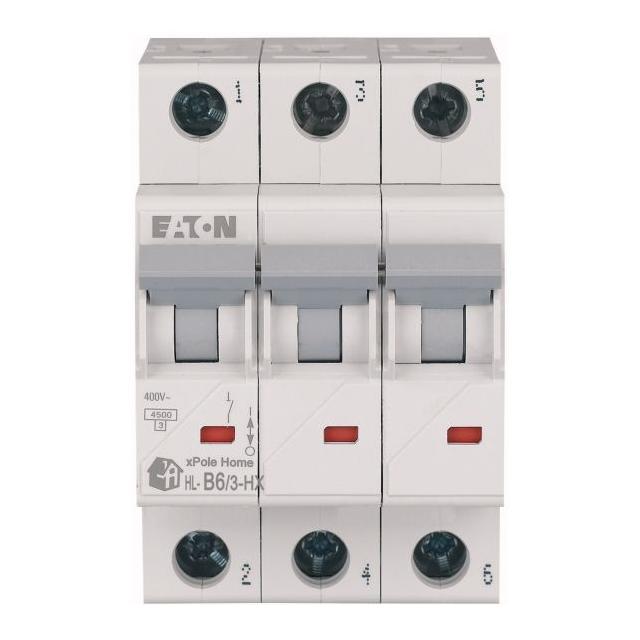 HN-B6/3 Wyłącznik nadprądowy 6kA B6A 3P 194878 EATON