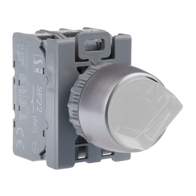 2-POŁ ŁĄCZNIK POKR BIAŁY 1ZWIER1ROZ PODŚ AC(24V-230V),DC(24V-110V)