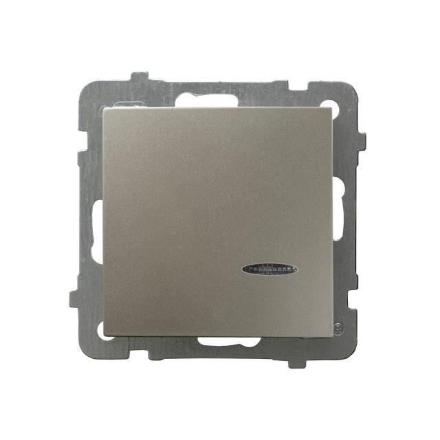 AS Łącznik kontrolny z podświetleniem niebieskim - kolor satyna light