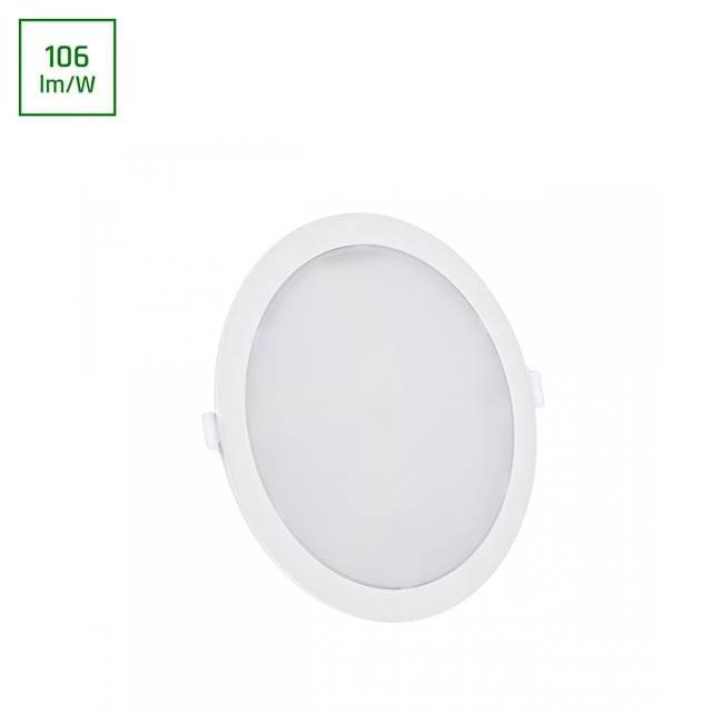ALGINE 2w1 NATYNK-PODTYNK DOWNLIGHT 18W 1900lm NW 230V 110st IP20 IK06 223x35mm BIAŁY okrągła