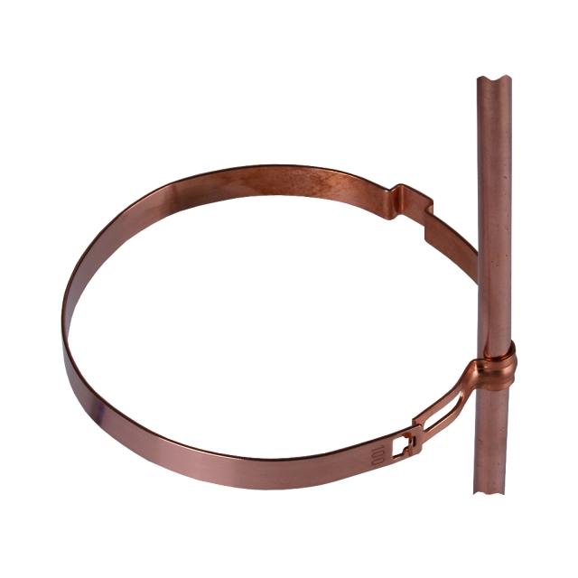 Wspornik do drutu 8 mm z obejmą PS do rury spustowej, Cu