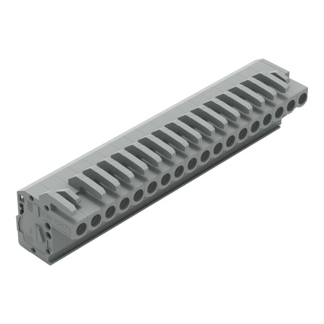 MCS-MIDI Classic gniazdo kątowe 18-bieg. szare raster 5 mm /25szt./ WAGO