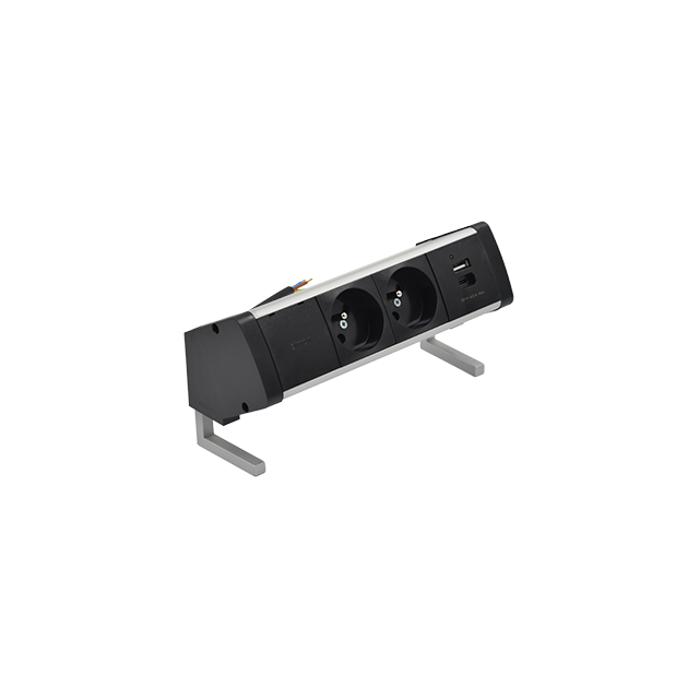 "Simon 480 TS48-430E20B00-40 Biurkowy zestaw gniazd 2 gn. typ E + ładowarka USB typ A+C