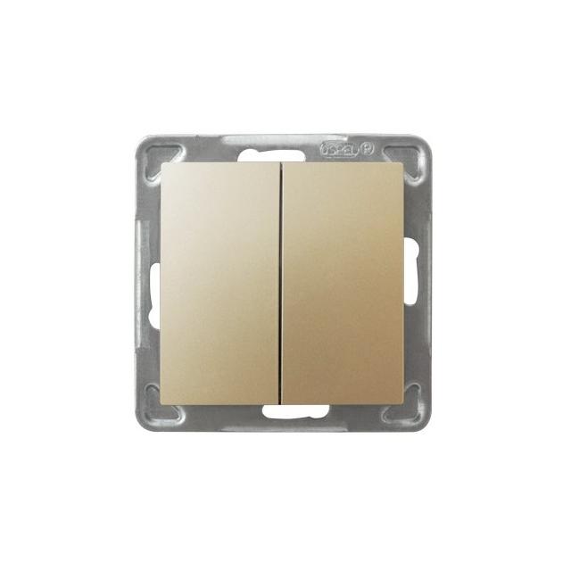 IMPRESJA Łącznik podwójny krzyżowy - kolor złoty metalik