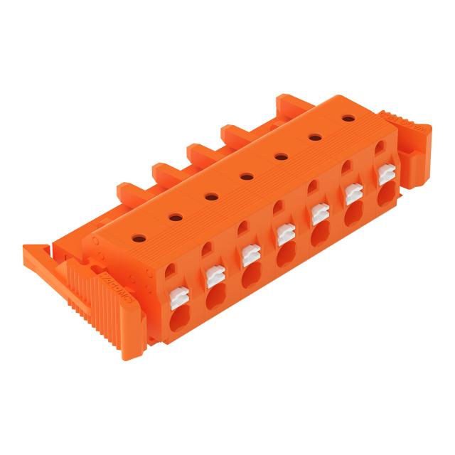 1-przewodowe gniazdo przycisk Push-in CAGE CLAMP pomarańczowa /25szt./ 2231-707/037-000 WAGO