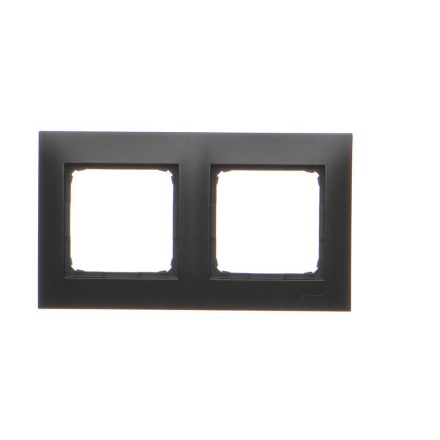 Simon 54 Premium Ramka 2-krotna PREMIUM do puszek karton-gips IP20 / IP44 czarny DRK2/49 KONTAKT