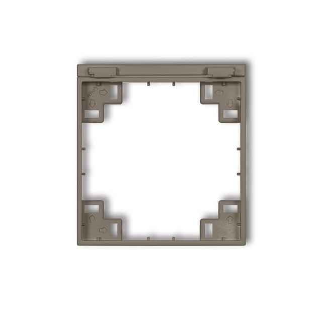 MINI SCHUKO Ramka pośrednia do gniazda bryzgoszczelnego z uziemieniem SCHUKO czekoladowy KARLIK